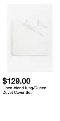 H&M Linen-blend King/Queen Duvet Cover Set offer