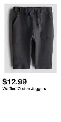 H&M Waffled Cotton Joggers offer