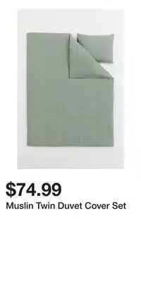 H&M Muslin Twin Duvet Cover Set offer