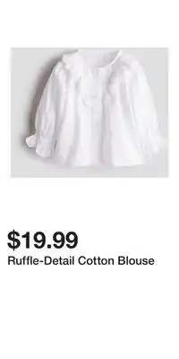 H&M Ruffle-Detail Cotton Blouse offer