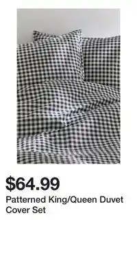 H&M Patterned King/Queen Duvet Cover Set offer