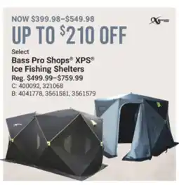 Cabela's Select Bass Pro Shops XPS Ice Fishing Shelters offer