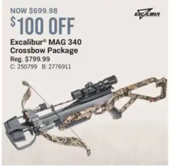 Cabela's Excalibur MAG 340 Crossbow Package offer