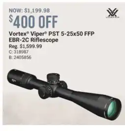 Cabela's Vortex Viper PST 5-25x50 FFP EBR-2C Riflescope offer