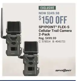 Cabela's SPYPOINT FLEX-S Cellular Trail Camera 2-Pack offer