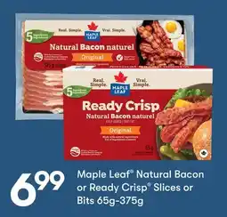 FreshCo Maple Leaf Natural Bacon or Ready Crisp Slices or Bits 65g-375g offer