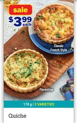 M & M Food Market Quiche offer
