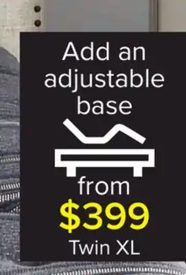 Leon's Add an adjustable base Twin XL offer