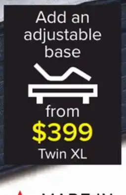 Leon's Twin XL Add an adjustable base offer