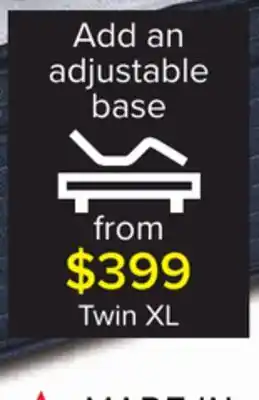 Leon's Twin XL Add an adjustable base offer