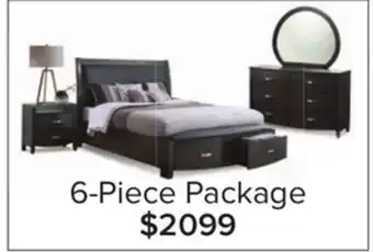 Leon's Cinema 6-Piece Queen Storage Bedroom Package - Charcoal offer