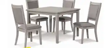 Leon's Rain 5-Piece Dining Set - Grey offer