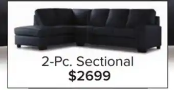 Leon's Icon Leather 2-Piece Sectional with Left Facing Chaise - Navy offer