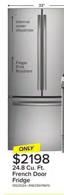 Leon's GE Profile Fingerprint Resistant Stainless 33 French Door Refrigerator (24.8 cu ft)- PNE25NYRKFS offer