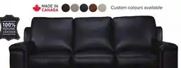 Leon's Icon Leather Sofa - Black offer