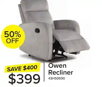 Leon's Owen Recliner - Grey offer