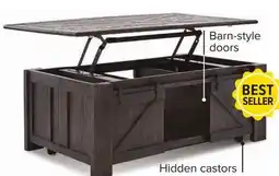 Leon's Gable 50 Lift-Top Coffee Table - Weathered Charcoal offer