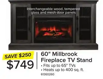 Leon's 60 Millbrook Fireplace TV Stand offer