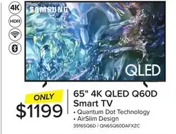 Leon's Samsung 65 4K Tizen Smart QLED TV - QN65Q60DAFXZC offer