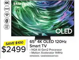 Leon's Samsung 65 4K OLED 120Hz Smart TV offer