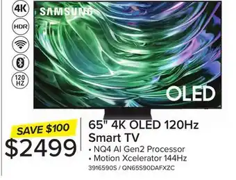 Leon's Samsung 65 4K OLED 120Hz Smart TV offer