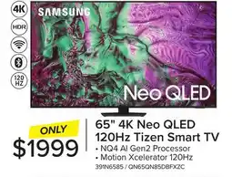 Leon's Samsung 65 Neo QLED 4K Tizen Smart TV QN85D - QN65QN85DBFXZC offer