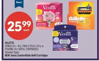 Shoppers Drug Mart GILLETTE VENUS (4's - 8's), TRAC II PLUS (10's) or FUSION5 (4's) REFILL CARTRIDGES offer