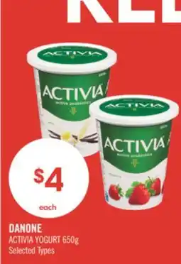 Shoppers Drug Mart DANONE ACTIVIA YOGURT offer