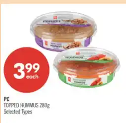 Shoppers Drug Mart PC TOPPED HUMMUS 280g offer