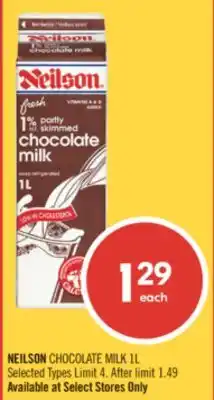 Shoppers Drug Mart NEILSON CHOCOLATE MILK 1L offer