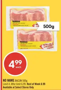 Shoppers Drug Mart NO NAME BACON offer