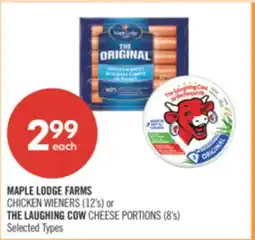 Shoppers Drug Mart MAPLE LODGE FARMS CHICKEN WIENERS (12's) or THE LAUGHING COW CHEESE PORTIONS (8's) offer