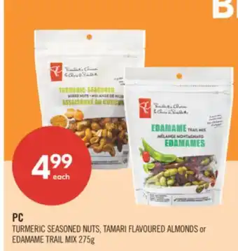 Shoppers Drug Mart PC TURMERIC SEASONED NUTS, TAMARI FLAVOURED ALMONDS or EDAMAME TRAIL MIX offer