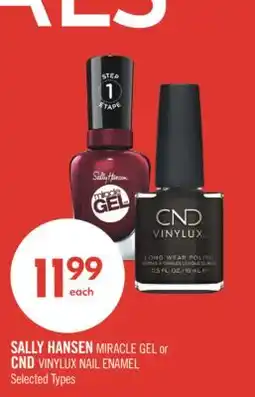 Shoppers Drug Mart SALLY HANSEN MIRACLE GEL or CND VINYLUX NAIL ENAMEL offer