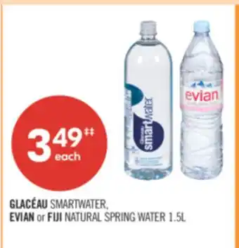 Shoppers Drug Mart GLACÉAU SMARTWATER, EVIAN or FIJI NATURAL SPRING WATER offer