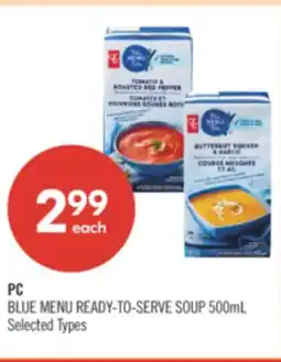 Shoppers Drug Mart PC BLUE MENU READY-TO-SERVE SOUP offer