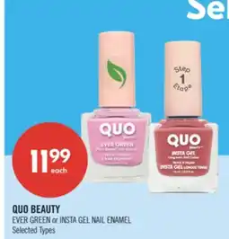 Shoppers Drug Mart QUO BEAUTY EVER GREEN or INSTA GEL NAIL ENAMEL offer