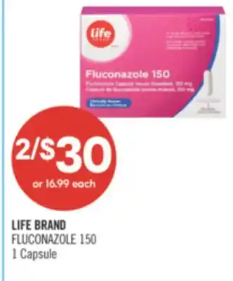 Shoppers Drug Mart LIFE BRAND FLUCONAZOLE 150 offer