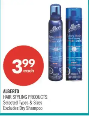 Shoppers Drug Mart ALBERTO HAIR STYLING PRODUCTS offer