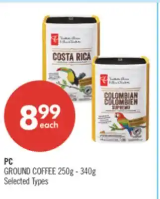 Shoppers Drug Mart PC GROUND COFFEE 250g - 340g offer