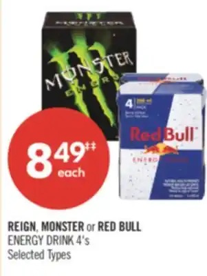 Shoppers Drug Mart REIGN, MONSTER or RED BULL ENERGY DRINK offer