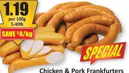 Starsky Chicken & Pork Frankfurters offer