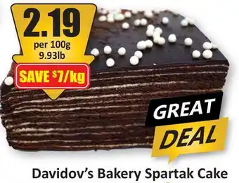 Starsky Davidov's Bakery Spartak Cake offer