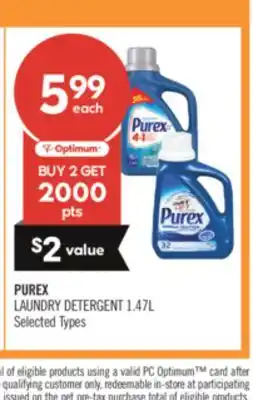 Shoppers Drug Mart PUREX LAUNDRY DETERGENT offer