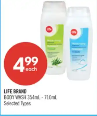 Shoppers Drug Mart LIFE BRAND BODY WASH offer