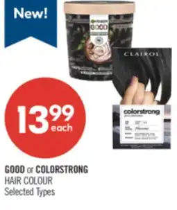 Shoppers Drug Mart GOOD or COLORSTRONG HAIR COLOUR offer