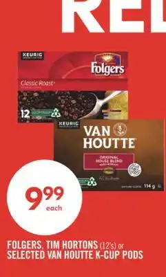 Shoppers Drug Mart FOLGERS, TIM HORTONS (12's) or SELECTED VAN HOUTTE K-CUP PODS offer