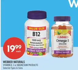 Shoppers Drug Mart WEBBER NATURALS VITAMIN B, C or MAGNESIUM PRODUCTS offer