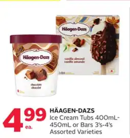 Rexall HÄAGEN-DAZS Ice Cream Tubs 400mL-450mL or Bars 3's-4's offer