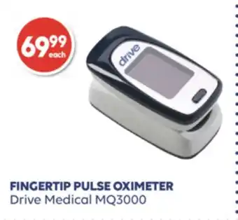 Wellwise by Shoppers Drive Medical MQ3000 FINGERTIP PULSE OXIMETER offer